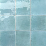 Dune Agadir Agua 5.8x5.8 Bright porcelain kitchen backsplash
