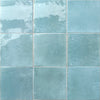 Dune Agadir Agua 5.8x5.8 Bright porcelain kitchen backsplash