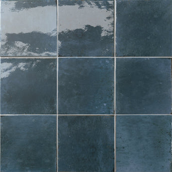 Roca Dune Agadir Lago 5.8x5.8-inch bright porcelain mosaic wall tile for backsplash or decorative wall applications.