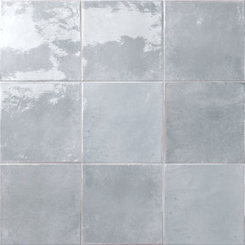 Dune Agadir Piedra 5.8x5.8 Bright porcelain kitchen backsplash