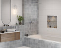 Dune Agadir Piedra Bright porcelain bathroom wall tile
