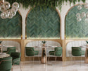 Dune Agadir Selva Bright porcelain wall tile used on a bathroom wall