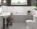 Dune Atelier White Glossy ceramic bathroom wall tile
