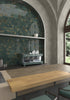 Glossy emerald green porcelain tile creating a decorative feature wall
