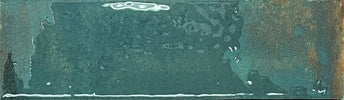 Decorative accent wall showcasing glossy green glazed porcelain tile