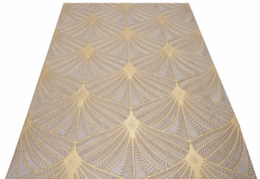 White marble Elsia Leaves mosaic tile sheet by Mythology Tile featuring intricate leaf patterns on a sleek marble background.
