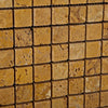 1 x 1 Tumbled Gold Travertine Mosaic Tile