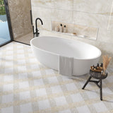 Natural stone mosaic tile sheet featuring Highland Brae design by Mir, showcasing earthy tones and textured surface for home decor.