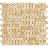 Honey Onyx Penny Round Polished Mosaic Tile.