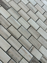 1x2 Honed Palisandro Marble Brick Mosaic Tile - MosaicBros.com