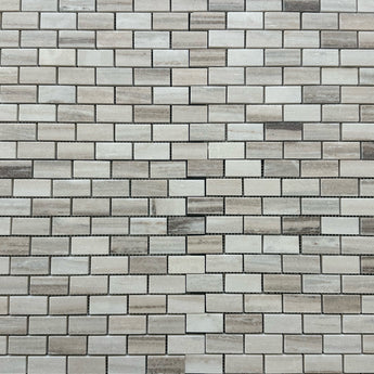 1x2 Honed Palisandro Marble Brick Mosaic Tile - MosaicBros.com