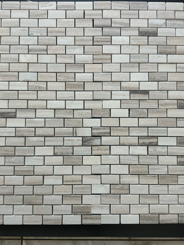 1x2 Honed Palisandro Marble Brick Mosaic Tile - MosaicBros.com