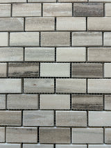 1x2 Honed Palisandro Marble Brick Mosaic Tile - MosaicBros.com