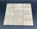 1 x 4 Polished Cappuccino Marble Mosaic Tile
