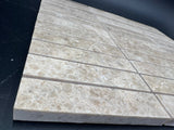 1 x 4 Polished Cappuccino Marble Mosaic Tile - MosaicBros.com
