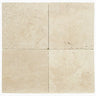 24 x 24 Filled and Honed Ivory Travertine Tile - MosaicBros.com