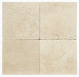 24 x 24 Filled and Honed Ivory Travertine Tile - MosaicBros.com