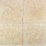 Ivory Travertine 16x16 Paver Tumbled - MosaicBros.com