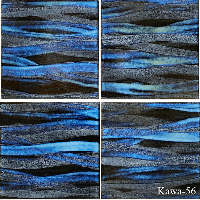 Kawa Smokey Blue  6 x 6 Pool Tile