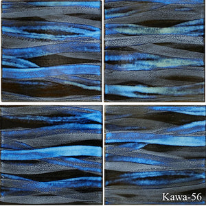 Kawa Smokey Blue  6 x 6 Pool Tile