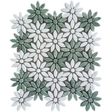 Natural stone mosaic tile by Mir, Kerry brand, showing a close-up of textured, multi-tone mosaic surface for backsplash or wall decor.