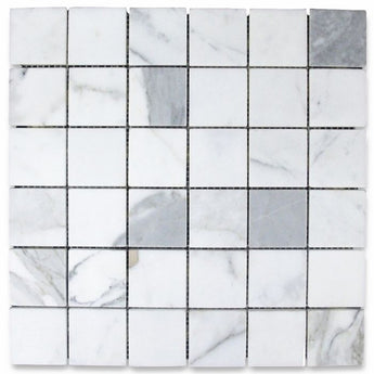 Statuary Marble 2x2 Polished Mosaic Tile - MosaicBros.com