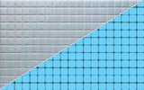 Luminous Blue pool-grade glass mosaic tile featuring vibrant blue tones for swimming pools, pool waterlines, spas, fountains, kitchen backsplashes, bathroom backsplashes, shower walls, and decorative accent walls.