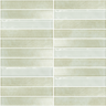 Roca Lux Dune 12x12 stacked glass mosaic wall tile with warm beige and sandy tones, arranged in a grid pattern.