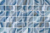 Modena Vogue Rio Blue glass mosaic tile featuring vibrant blue tones for swimming pools, waterlines, spas, shower walls, backsplashes, and decorative accent applications.