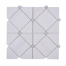 Mona Dolomite blue dot polished marble mosaic tile by Mythology Tile, showcasing a detailed mosaic pattern with vibrant blue accents.