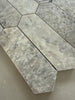 Premium Silver Travertine mosaic tile for shower walls and decorative accents
