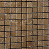 1 x 1 Tumbled Noce Travertine Mosaic Tile