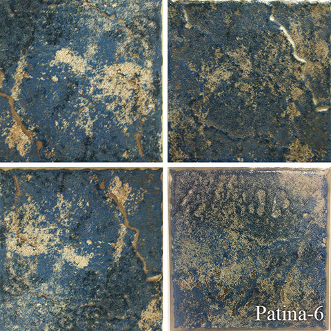 Patina Tahoe Blue 6 x 6 Pool Tile Series