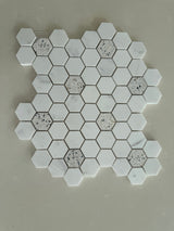 Premium Dolomite marble and terrazzo hexagon mosaic tile for residential and commercial spaces