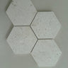 Shellstone Myra 6 Hexagon Tile Honed Mosaic Tile with natural shellstone texture
