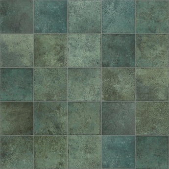 Roca Dune Tahiti Emerald 6x6 matte anti-slip porcelain mosaic tile, green with textured surface, suitable for flooring or walls