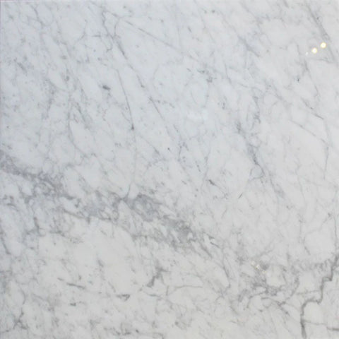 24 x 24 Polished Bianco Carrara Marble Tile