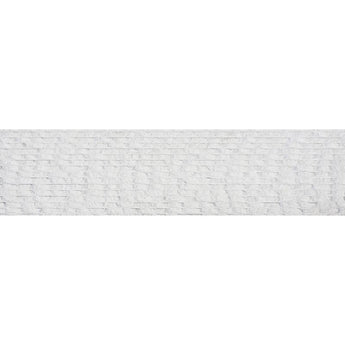 White Pearl Limestone 6x24 Combed Brushed Ledger Panel.