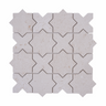 White Thales Limra honed marble mosaic tile by Mythology Tile, featuring a smooth, elegant white marble design for interior accents.