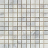 1 x 1 Honed Oriental White Marble Mosaic Tile.