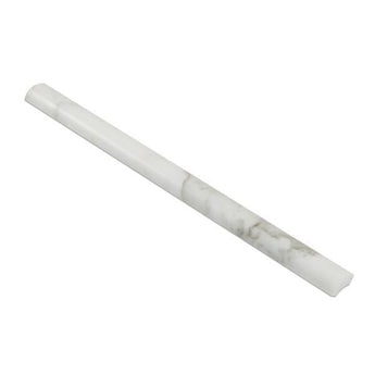 1 x 12 Honed Calacatta Gold Marble Quarter Round Trim.