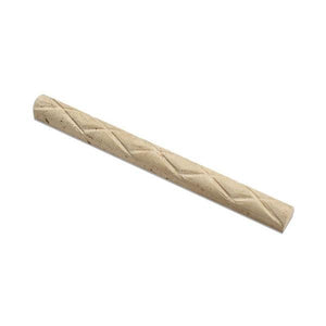 1 x 12 Honed Ivory Travertine Diamond Rope Liner.