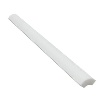 1 x 12 Polished Thassos White Marble Quarter Round Trim.
