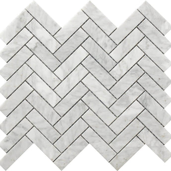 ROCKART HERRINGBONE MARBLE MOSAIC 12X12.