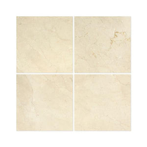 12 x 12 Honed Crema Marfil Marble Tile - Premium.