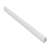 1/2 x 12 Honed Thassos White Marble Pencil Liner.