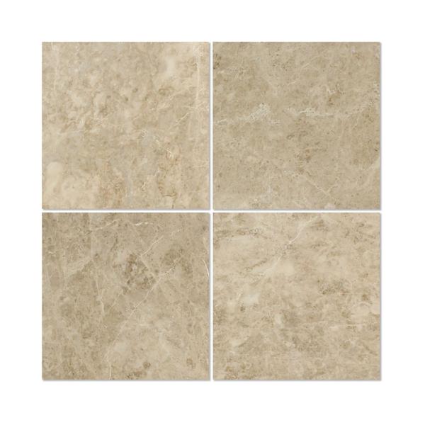12 x 12 Polished Cappuccino Marble Tile.