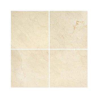 12 x 12 Polished Crema Marfil Marble Tile - Standard.