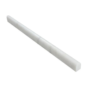 1/2 x 12 Polished Oriental White Marble Pencil Liner.