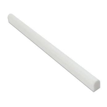 1/2 x 12 Polished Thassos White Marble Pencil Liner.